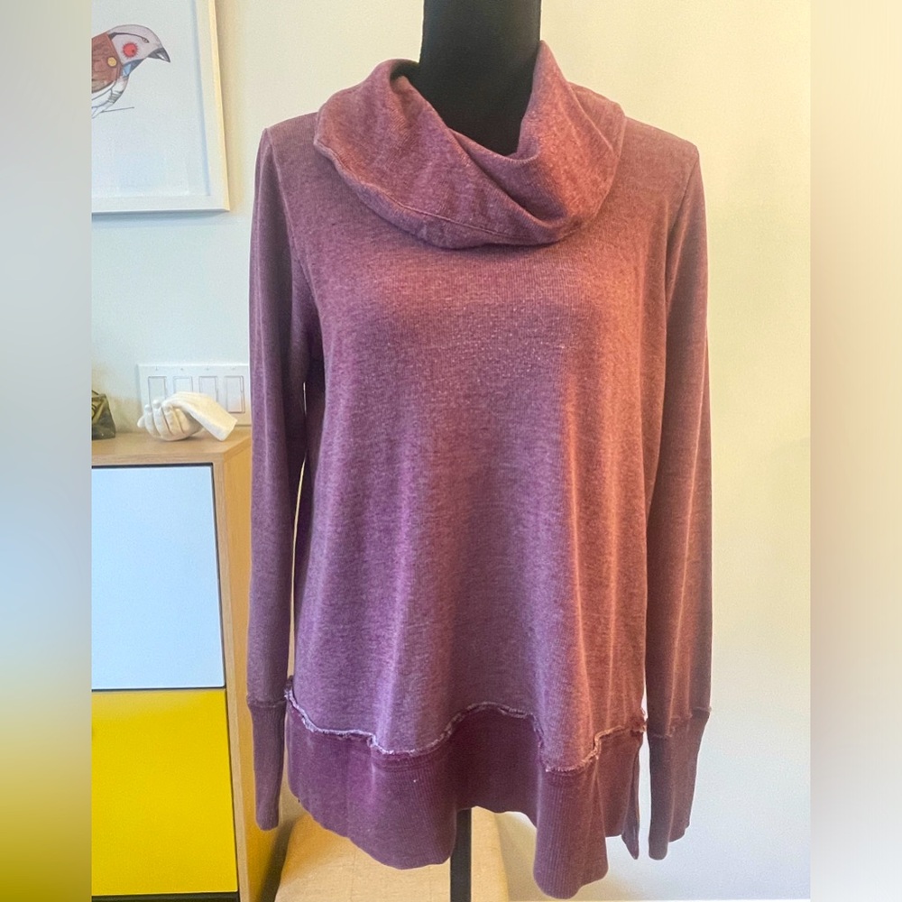 Lucky Brand cotton tunic; maroon, size medium.